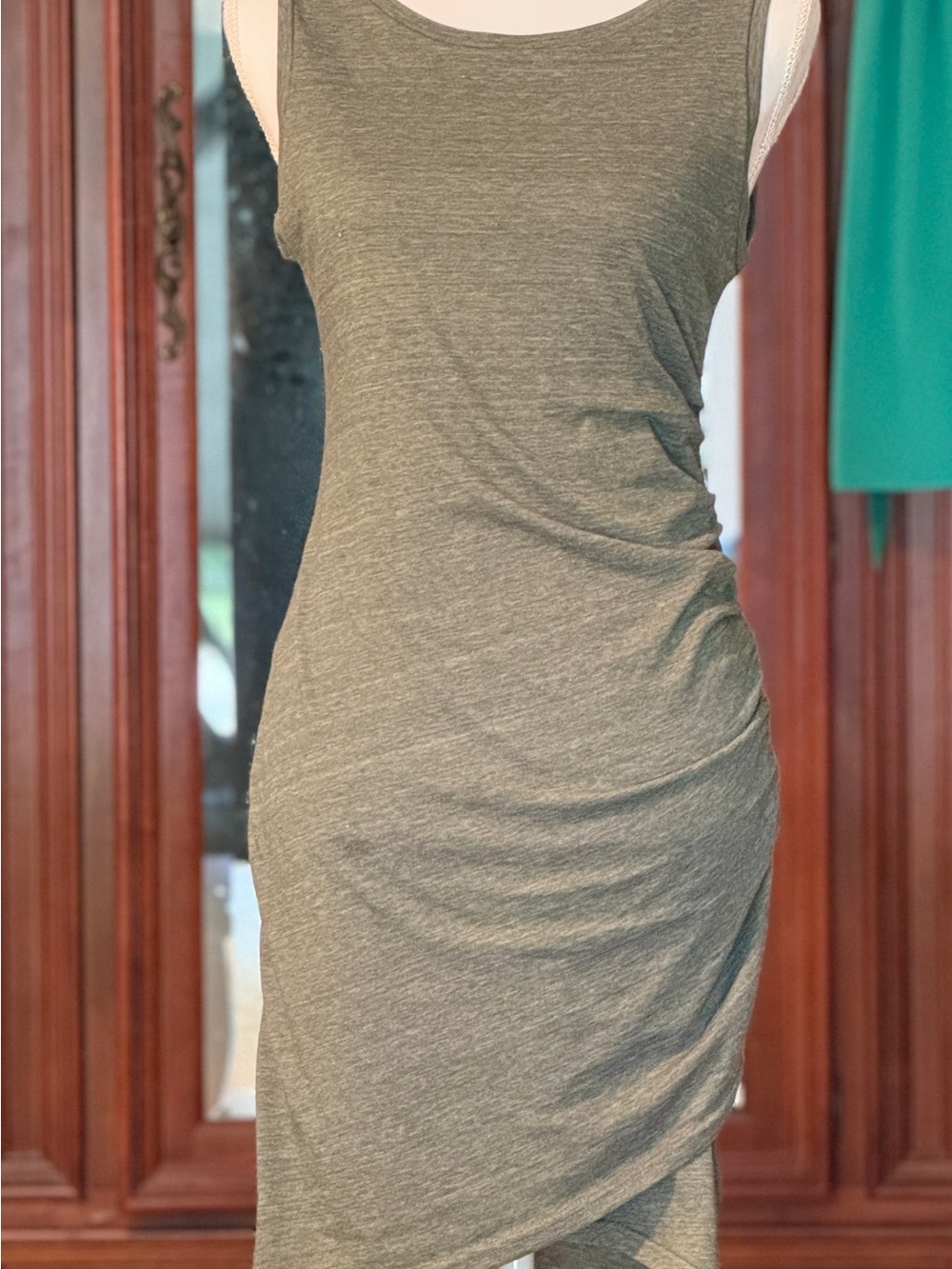 Leith Sleeveless Olive Green Bodycon Dress